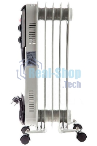 Обогреватель масляный Ресанта ОМПТ- 5Н (5 секций), белый, 1000 Вт, 10 м2, термостат 67/3/2