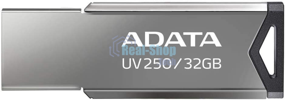 Флешка USB ADATA UV250 (AUV250-32G-RBK), 32Gb, USB 2.0, R/W 25/10, серебристый
