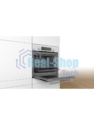 Духовой шкаф Bosch HBF534EW0Q Встраиваемый электрический духовой шкаф 60 x 60 cm белый, 66 л, Размеры прибора (мм) 595 x 594 x 548 mm