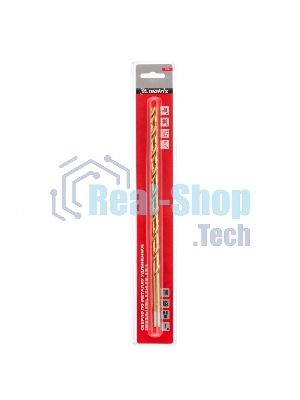 Сверло спиральное по металлу Matrix 10 x 300мм, HSS, нитридтитановое покрытие