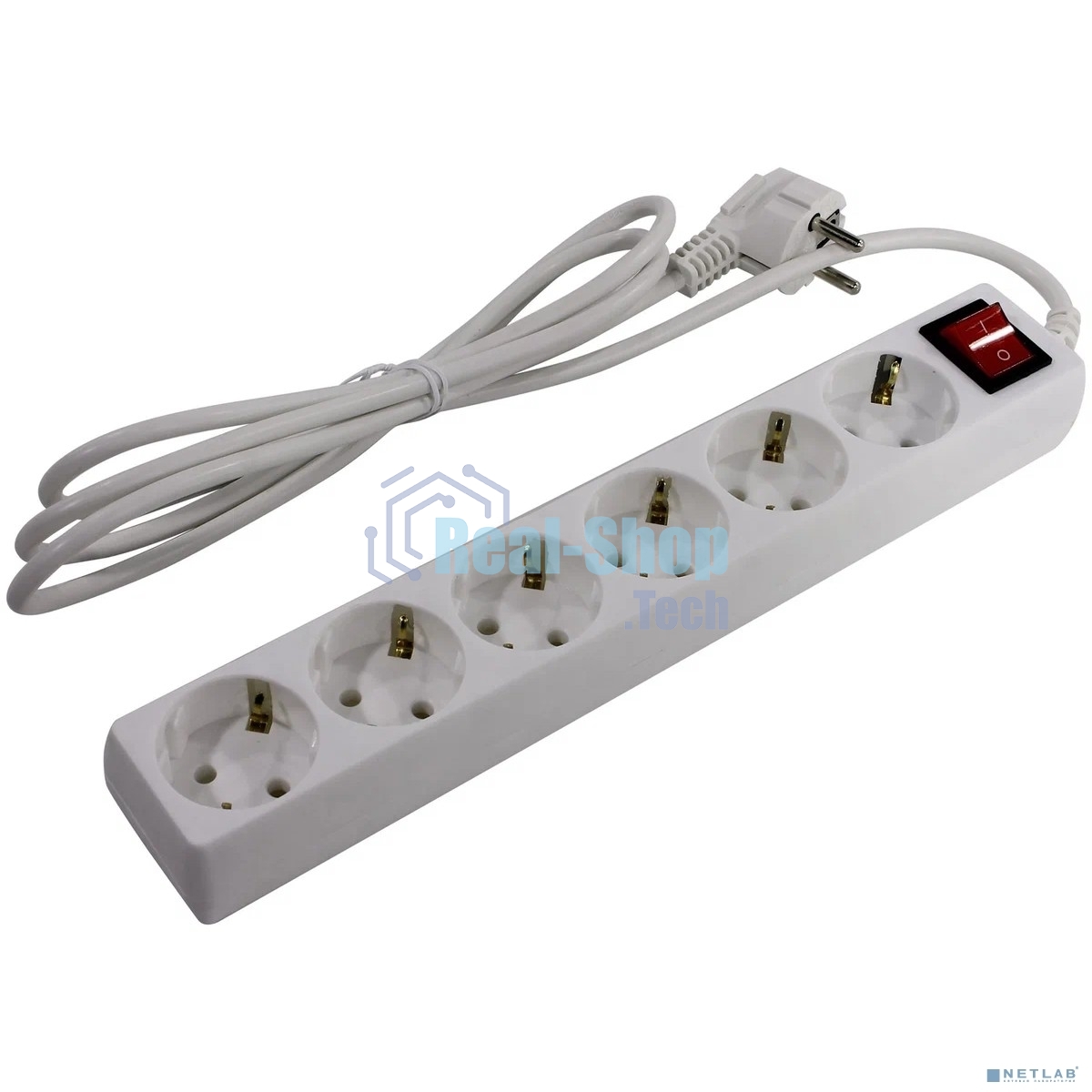 Сетевой фильтр ExeGate EX119392RUS SP-6-3G (6 розеток, 3 м, евровилка, серый)