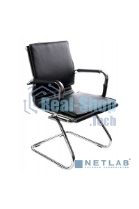 Кресло офисное Бюрократ CH-993-Low-V/Black черный, искусственная кожа, низкая спинка, полозья хром