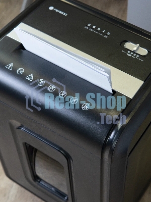 Шредер Heleos УМ32-4 черный/серебристый (секр.P-4) фрагменты 28лист. 32лтр. скрепки скобы пл.карты CD