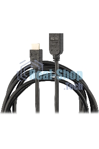 Кабель-удлинитель аудио-видео Buro HDMI (m)/HDMI (f) 3м. позолоч.конт. черный BU-HDMI2.0-EXTND-3M