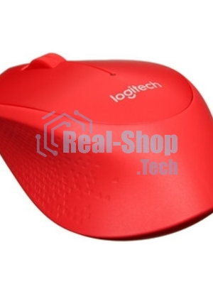 Мышь беспроводная Logitech M280 красный, 1000 dpi, радиоканал, USB, кнопки - 3