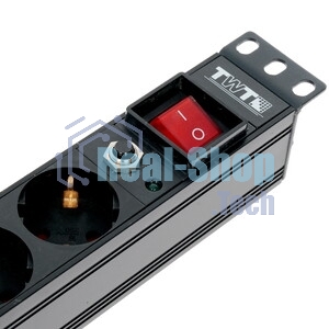 Блок распределения питания Lanmaster TWT-PDU19-10A8P-1.8 гор.размещ. 8xSchuko базовые 10A Schuko 1.8м