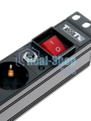 Блок распределения питания Lanmaster TWT-PDU19-10A8P-1.8 гор.размещ. 8xSchuko базовые 10A Schuko 1.8м