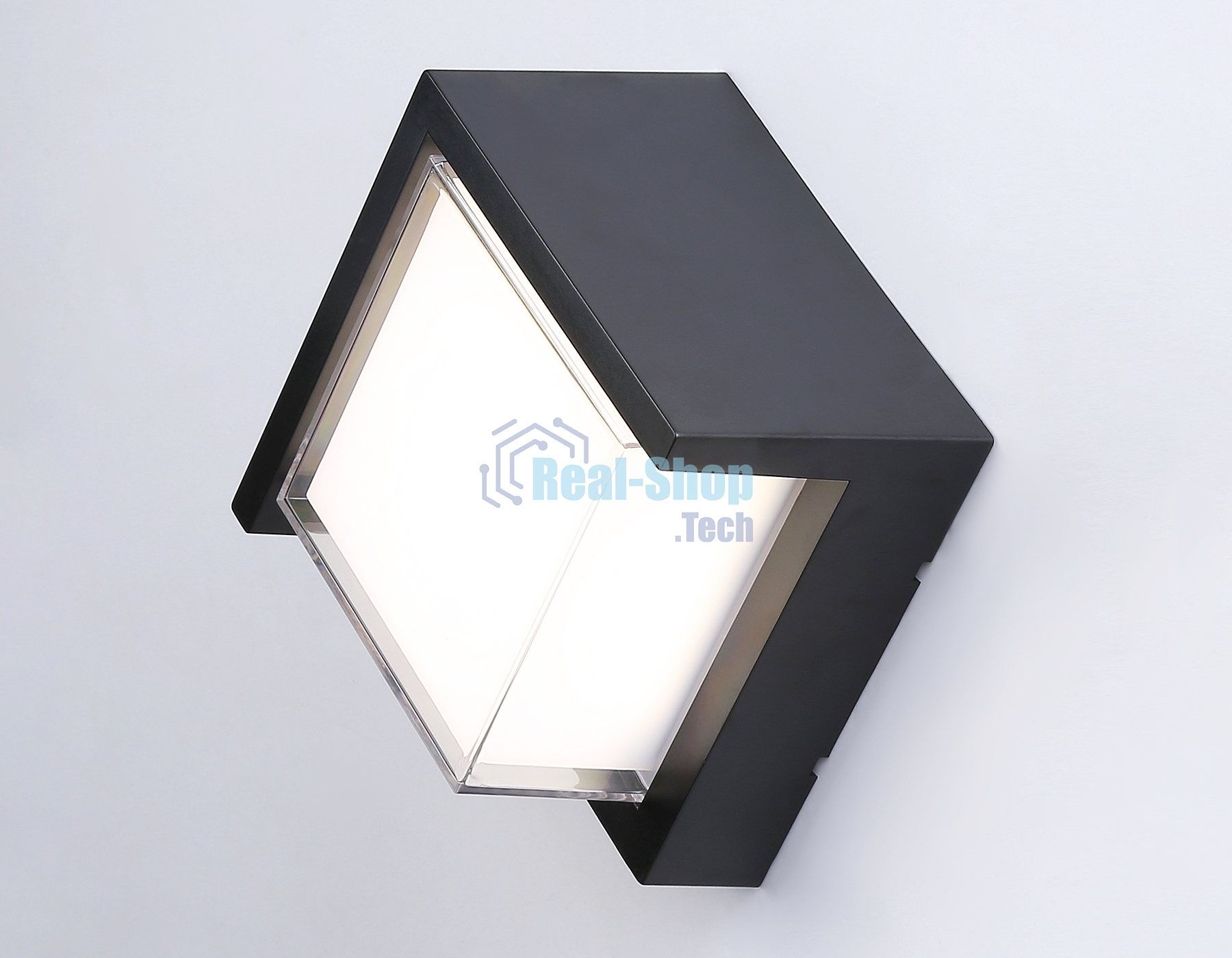 Уличный настенный архитектурный светильник ST5233 BK черный IP65 LED 4200K 12W 220*220*100