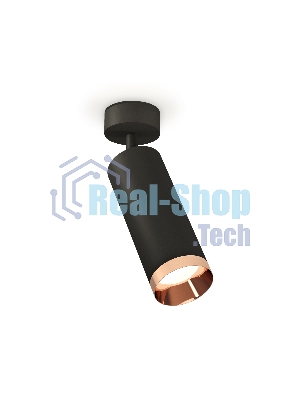 Светильник Ambrella Light XM6343006 SBK/PPG черный песок/золото розовое полированное MR16 GU5.3 (A2210, C6343, N6135)