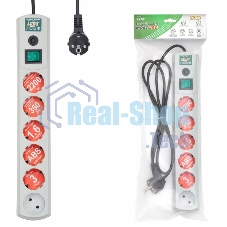 Сетевой фильтр Most LRG 1.6 м (6 розеток) белый (пакет ПЭ)