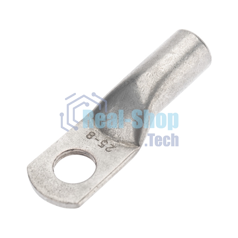 Наконечник медный луженый ТМЛ-Р 25–8 (25мм² - Ø8мм) (в упак. 100 шт.)