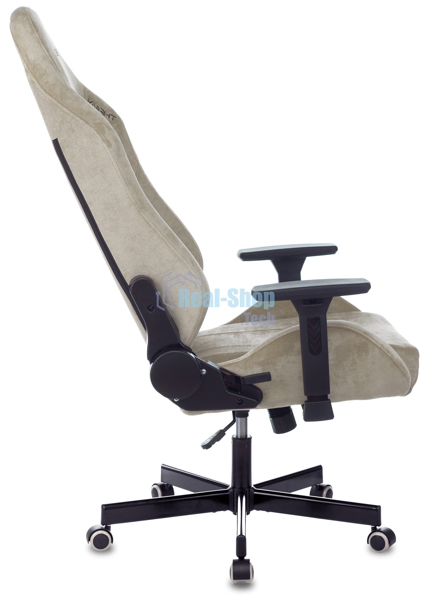 Кресло игровое Бюрократ Knight N1 Fabric бежевый Light-21, с подголов. крестовина металл