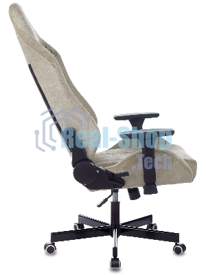 Кресло игровое Бюрократ Knight N1 Fabric бежевый Light-21, с подголов. крестовина металл