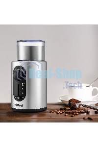 Кофемолка Kitfort KT-748 200Вт сист.помол.:ротац.нож вместим.:70гр нержавеющая сталь/черный