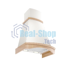 Вытяжка каминная Elikor Ротонда 60П-1000-П3Д бежевый, 60 см, 1000 куб. м/ч, 56 дБ