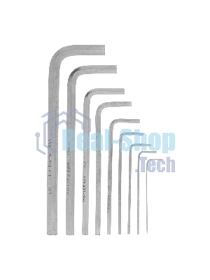 Набор ключей Сибртех имбусовых HEX, 1,5-10 мм, 45x, закаленные, 9 шт., удлиненные, никель.