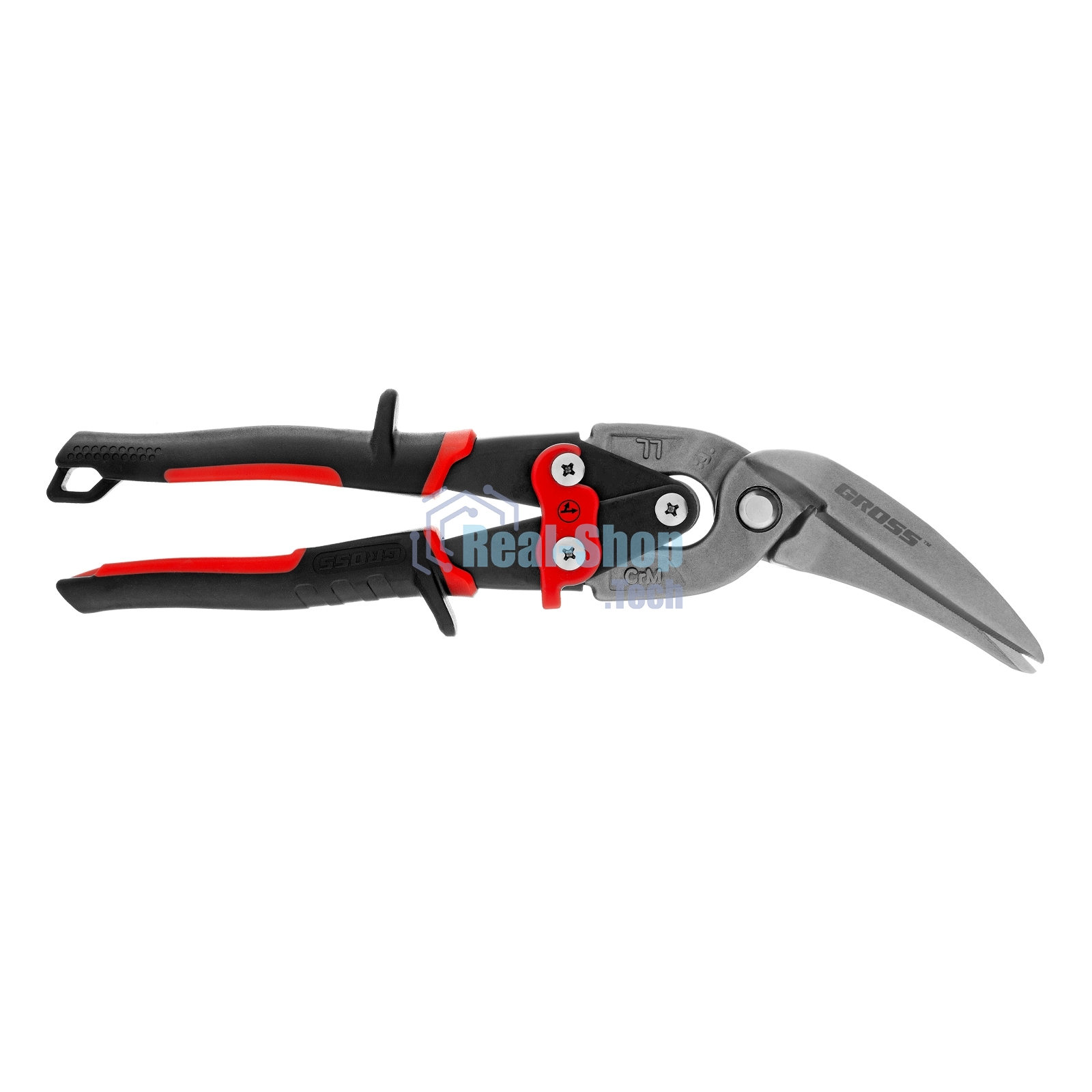 Ножницы по металлу Gross 78331 270 мм прямой и левый проходной резсталь-СrMo двухкомп. рук-ки