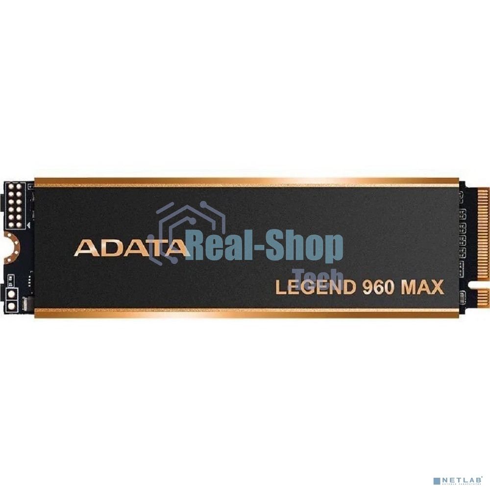 Накопитель SSD ADATA LEGEND 960 MAX, 1Tb, PCIe 4.0 x4, M.2 2280, NVMe, R/W 7400/6000, с радиатором