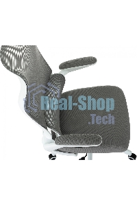 Кресло руководителя Бюрократ Sigma WH 1 серый, сетка/ткань, крестов. пластик, пластик белый