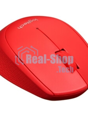 Мышь беспроводная Logitech M280 красный, 1000 dpi, радиоканал, USB, кнопки - 3