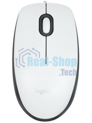 Мышь проводная Logitech M100R белый, 1000 dpi, USB, кнопки - 3