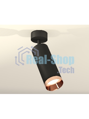 Светильник Ambrella Light XM6343006 SBK/PPG черный песок/золото розовое полированное MR16 GU5.3 (A2210, C6343, N6135)