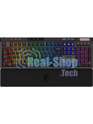 Клавиатура MSI STRIKE Pro W Silent механическая серый/черный USB Multimedia for gamer LED (подставка для запястий) (S11-43RU210-CLA)