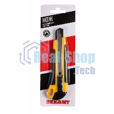 Нож с сегментированным лезвием Rexant 18 мм, корпус ABS пластик обрезиненный