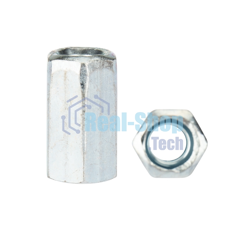 Гайка для шпильки Kranz удлиненная М6, 1.0х10х18, короб (20 шт./уп.)