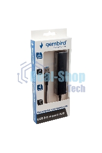USB-концентратор USB 3.0 Gembird UHB-C354, 4 порта, с доп питанием