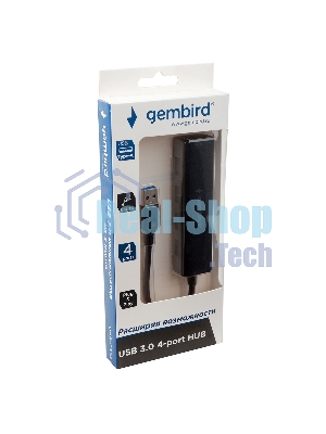 USB-концентратор Gembird UHB-C354, USB 3.0, USB 4 порта, USB с доп питанием