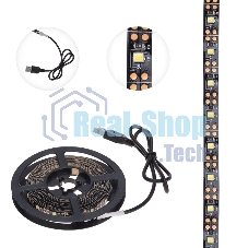 Лента светодиодная с USB-коннектором 5 В, IP23, SMD 2835, 60 LED/м 3 м белый (6500 K) LAMPER