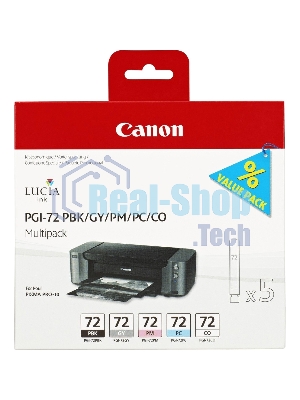 Картридж струйный Canon PGI-72 PBK/GY/PM/PC/CO Multi Pack (510 стр. 5 шт по 14 мл) для Canon PIXMA PRO-10, PRO-10S