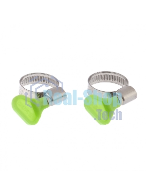 Хомуты металлические Сибртех элемент крепления с формой ключа 16-25 мм, 2 шт.