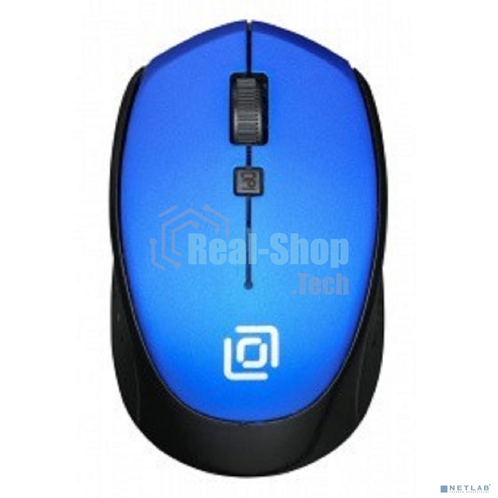 Мышь беспроводная Oklick 488MW синий/черный, 1600 dpi, радиоканал, USB, кнопки - 4
