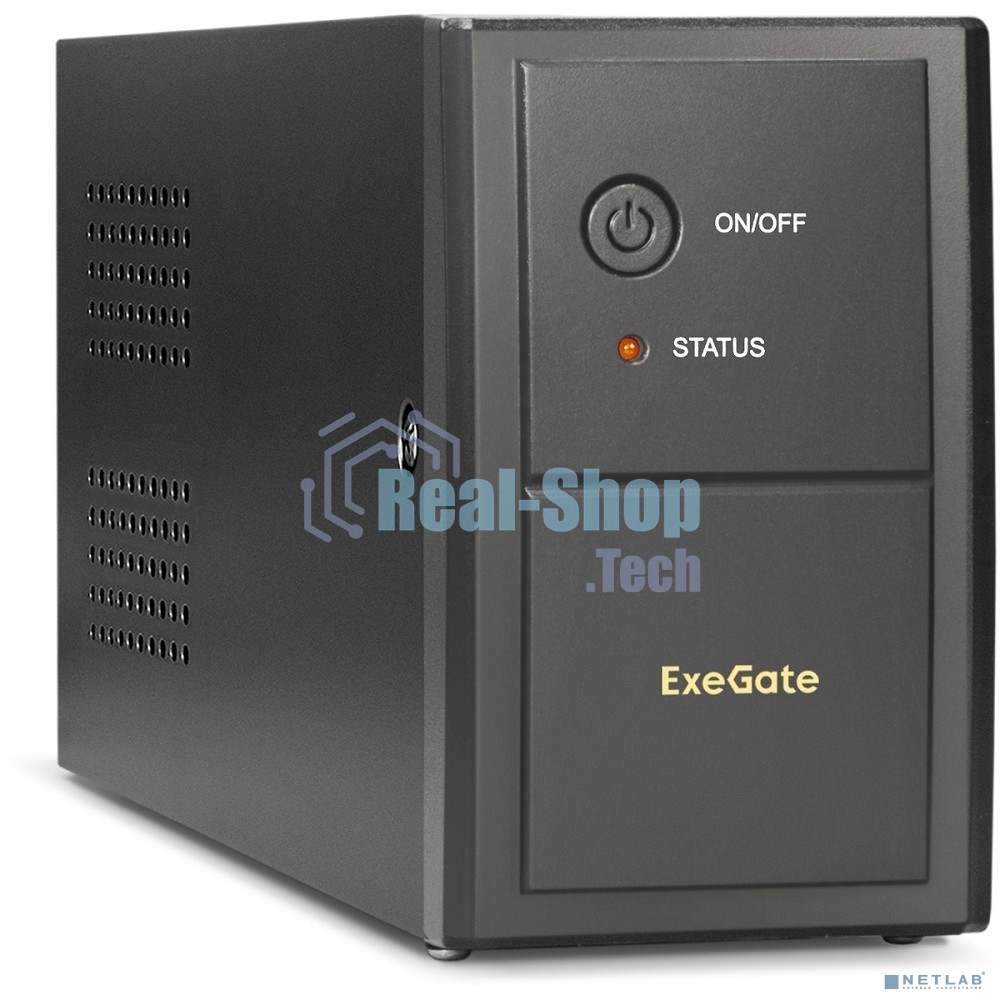 Источник бесперебойного питания ExeGate Power Back BNB-850.LED.AVR.EURO.RJ 850VA/480W, LED, AVR,2 евророзетки, RJ45/11, черный