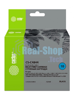 Картридж струйный Cactus CS-C4844 черный (72 мл) для №10 HP 2000/2500/1000/1100/1200