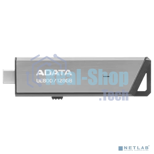 Флешка USB ADATA UE800 (AELI-UE800-128G-CSG), 128Gb, Type-C USB 3.2, R/W 1000/550, серебристый