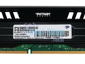 Оперативная память Patriot Viper 3, DDR3, 8GB (2x4 GB), 1600 MHz, CL9, DIMM, радиатор, черный