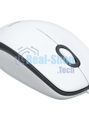 Мышь проводная Logitech M100R белый, 1000 dpi, USB, кнопки - 3