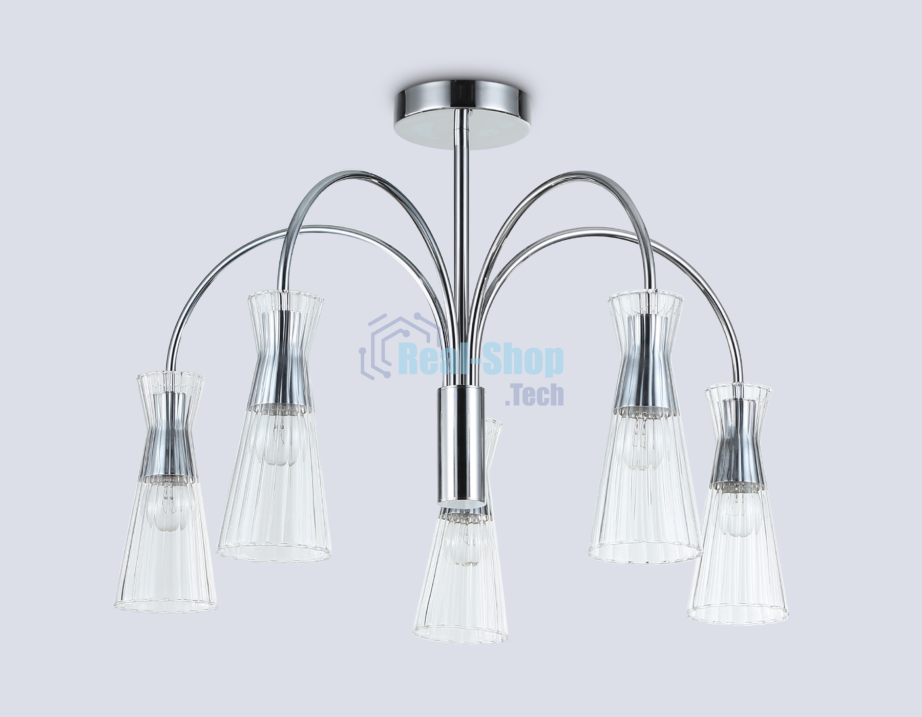 Люстра Ambrella light LH55651/5 СH/CL хром/прозрачный E14*5 max 40W D600*440