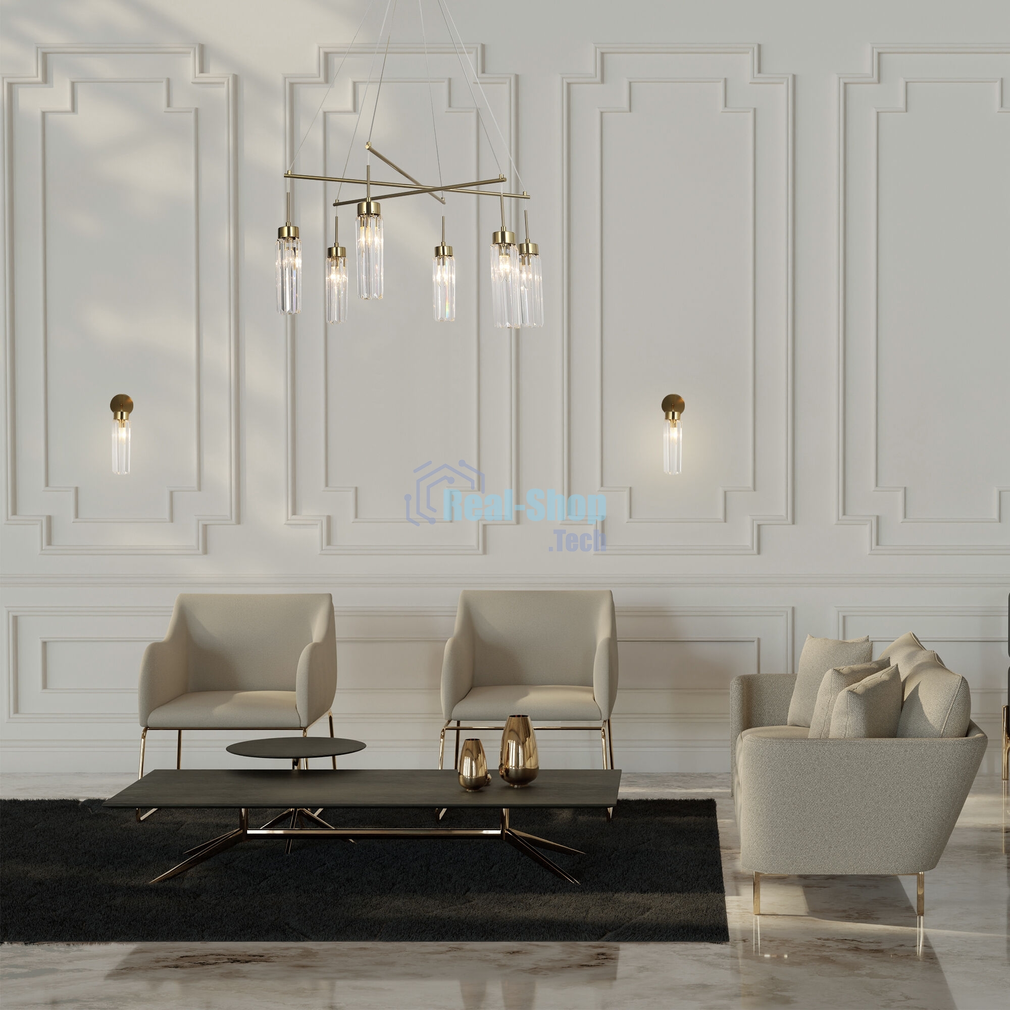 60163/6/ подвесной светильник/ латунь Smart