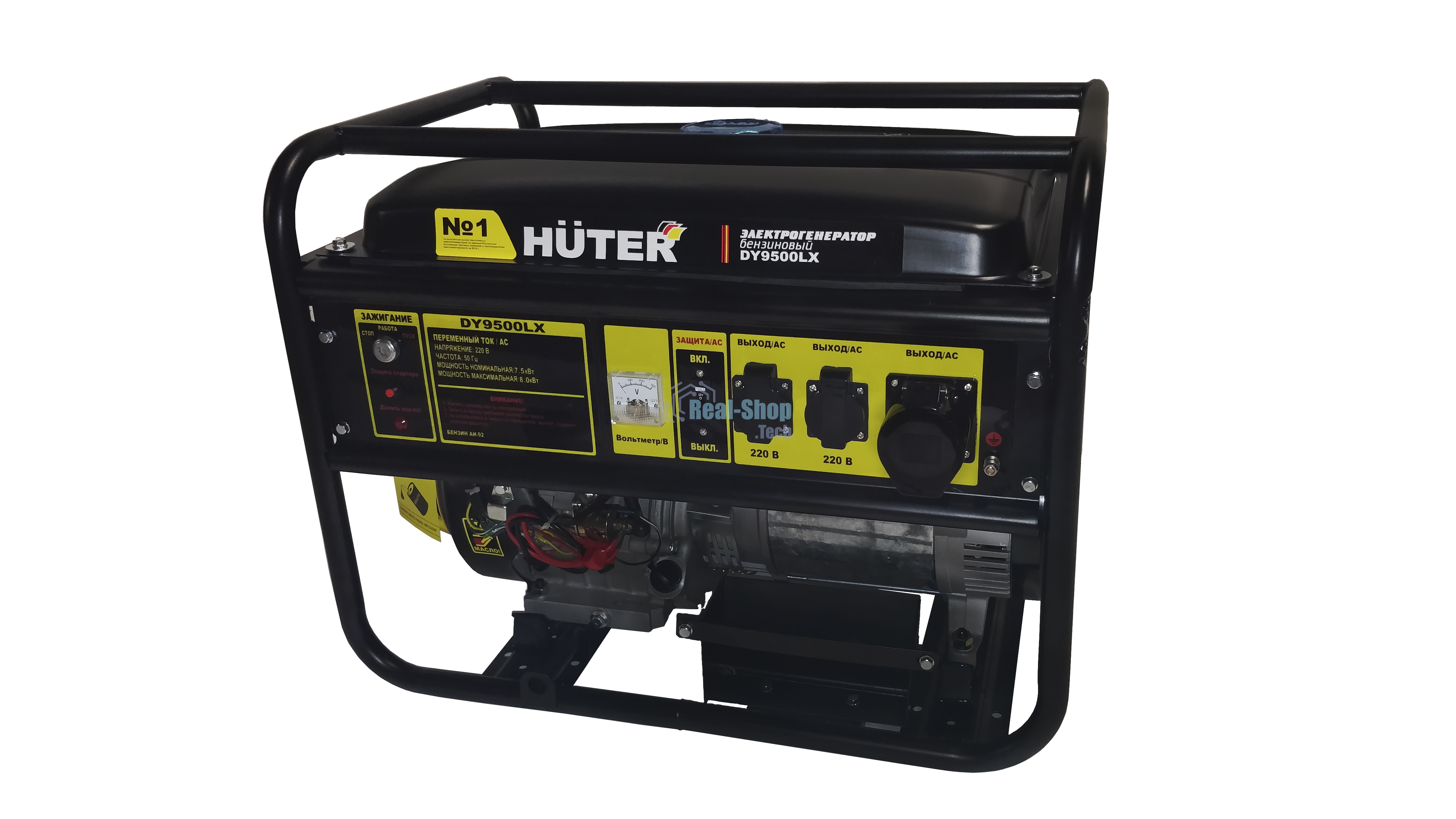 Электрогенератор бензиновый Huter DY9500LX-3, 8кВт, 91 дБ, 81 кг