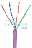 Кабель информационный Lanmaster TWT-5EUTP-NGLS кат.5е U/UTP не экранированный 4X2X24AWG PVC внутренний 305м фиолетовый