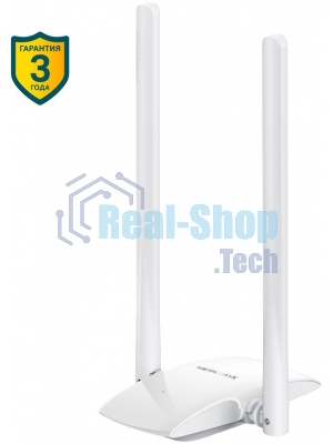 Сетевой адаптер WiFi Mercusys MW300UH USB 2.0 (ант.внеш.несъем.) 2ант.