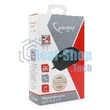 Мышь проводная Gembird MUSOPTI9-905U черный, 1000 dpi, USB, кнопки - 3