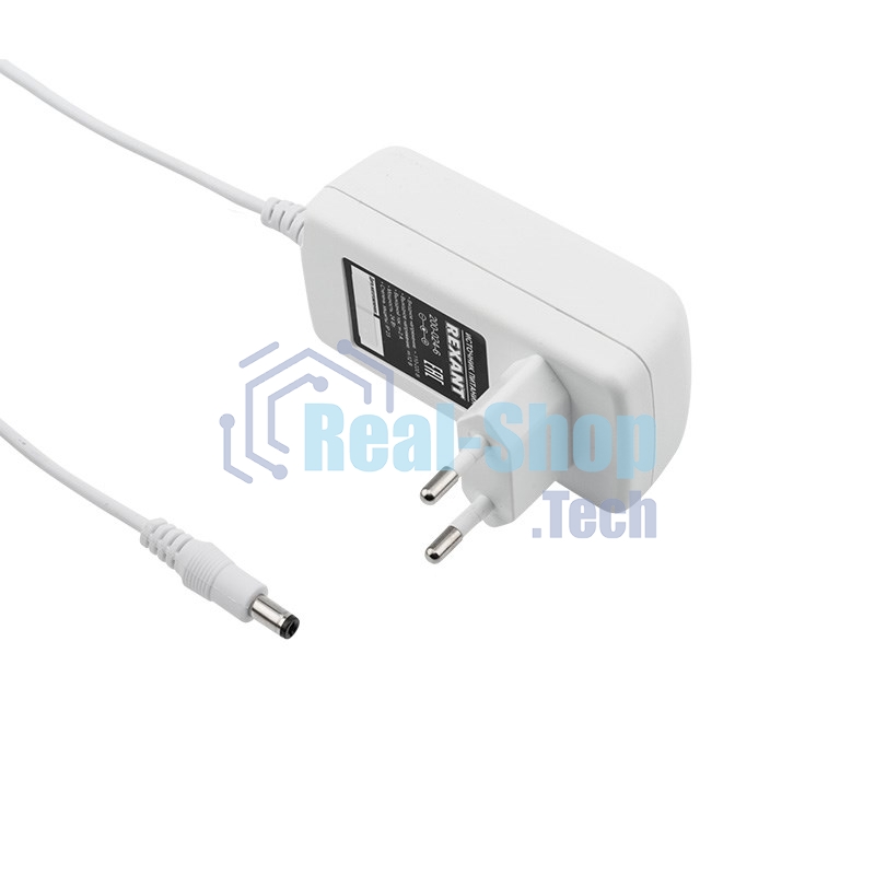 Источник питания Rexant 12 V 24 W с DC разъемом подключения 5.5х2.1, белый корпус (IP23)