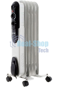 Обогреватель масляный Ресанта ОМПТ- 5Н (5 секций), белый, 1000 Вт, 10 м2, термостат 67/3/2