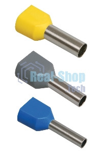 Наконечник-гильза изол. НГИ2 2.5-12 син. (уп.100шт) ИЭК UTE10-D3-3-100