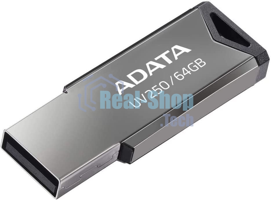 Флешка USB ADATA UV250 (AUV250-64G-RBK), 64Gb, USB 2.0, R/W 25/10, черный
